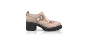 Blockabsatz Derby Schuhe 55528